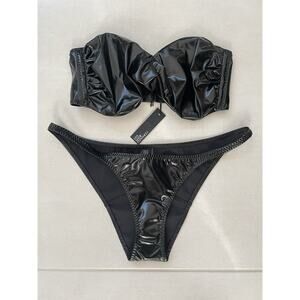 Lisa Maria Fernandez Swim Bikini Swimsuit Faux Leather